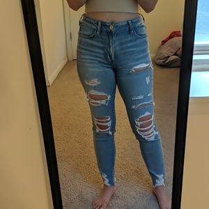 American Eagle Hi-Rise Kegging - Ripped